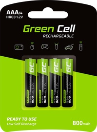 Įkraunamas elementas Green Cell GR04, AAA, 800 mAh, 4 vnt.