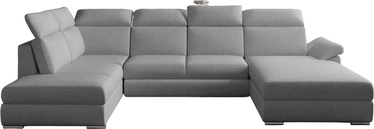 Stūra dīvāns Evanell Sawana 21, pelēka, labais, 216 x 330 x 102 cm