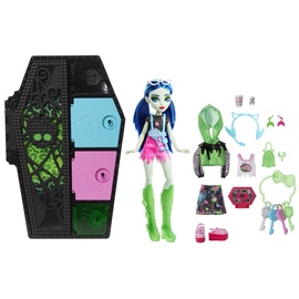 Lėlė su priedais Monster High Skulltimates ghoulia neon HNF81, 32.5 cm