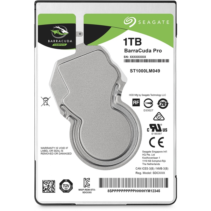 Kietasis diskas (HDD) Seagate Barracuda Pro ST1000LM049, 2.5", 1 TB