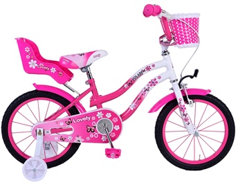 Vaikiškas dviratis, miesto Volare Lovely, baltas/rožinis, 16"