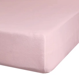Palags Jersey D91, gaiši rozā, 90 x 200 cm, ar gumiju