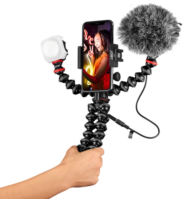 Комплект держателя для телефона JOBY Gorillapod Mobile Vlogging Kit JB01645-BWW, черный, 5 - 6.7 ″