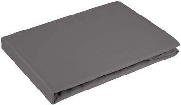 Voodilina Nova +30cm Cotton Satin THK-079635, tumehall, 220 x 200 cm, kummiga