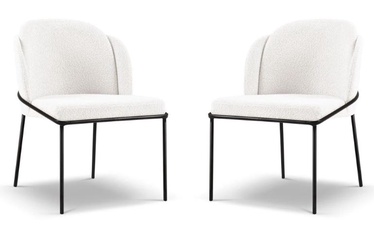 Valgomojo kėdė Micadoni Home Limmen Boucle, matinė, balta, 56 cm x 58 cm x 79 cm, 2 vnt.