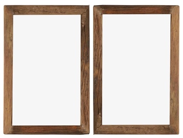 Foto rāmis VLX Solid Reclaimed Wood & Glass 282898, brūna