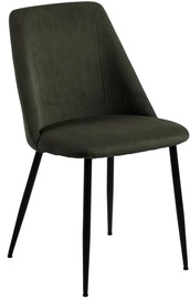 Ēdamistabas krēsls Ines 96759 96759, melna/olīvzaļa, 57.5 cm x 49.2 cm x 84 cm