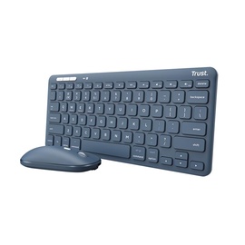 Комплект клавиатуры и мыши Trust Lyra EN/Английский (US), синий, беспроводная