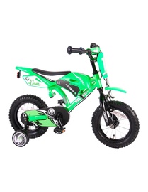 Vaikiškas dviratis Volare Motobike Satin, žalias, 12"