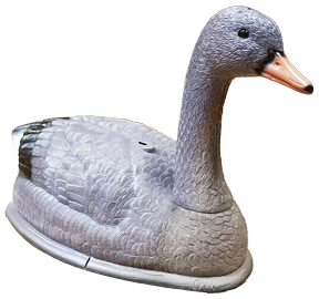 Dekorācija "Pīle" Besk Garden Duck 4750959113059, 38 cm x 22 cm x 66 cm, oranža/pelēka