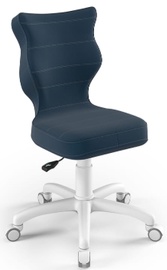Bērnu krēsls Petit VT24, balta/tumši zila, 335 mm x 765 - 895 mm