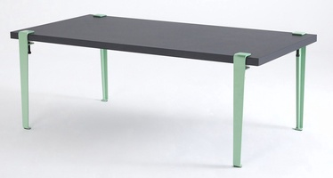 Журнальный столик Kalune Design Fonissa, зеленый/антрацитовый, 60 см x 120 см x 45 см