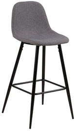 Bāra krēsls Wilma, melna/gaiši pelēka, 44 cm x 48 cm x 91 cm