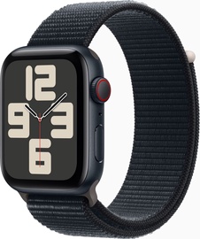 Viedais pulkstenis Apple Watch SE GPS + Cellular 44mm Midnight Aluminium Midnight Sport Loop, melna