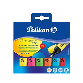 Текстовый маркер Pelikan Textmarker 490 11PN814065, 1 - 5 мм, многоцветный, 6 шт.