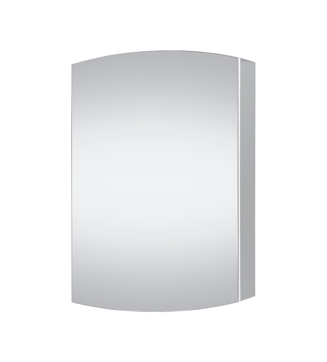 Pakabinama vonios spintelė su veidrodžiu Riva KLV50, balta, 16.5 cm x 48.8 cm x 72.7 cm