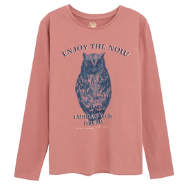 Krekls ar garām piedurknēm, meitenēm Cool Club Enjoy CCG2721710, gaiši rozā, 146 cm