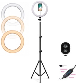 Stiprinājums CP X7 Pro LED Selfie Lamp, melna, 10 "