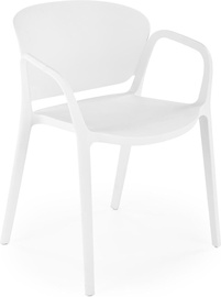 Valgomojo kėdė K491, matinė, balta, 60 cm x 56 cm x 76 cm