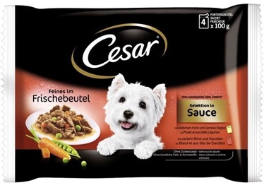 Влажный корм для собак Cesar Mix C048201, говядина/курица, 0.4 кг