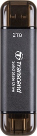 Ārējais disks Transcend ESD310, SSD, 2 TB, melna