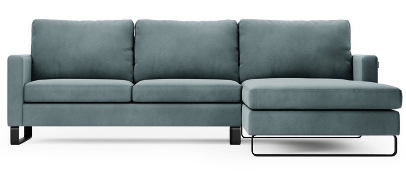 Stūra dīvāns Homede Corni, zila, labais, 245 x 180 cm x 86 cm