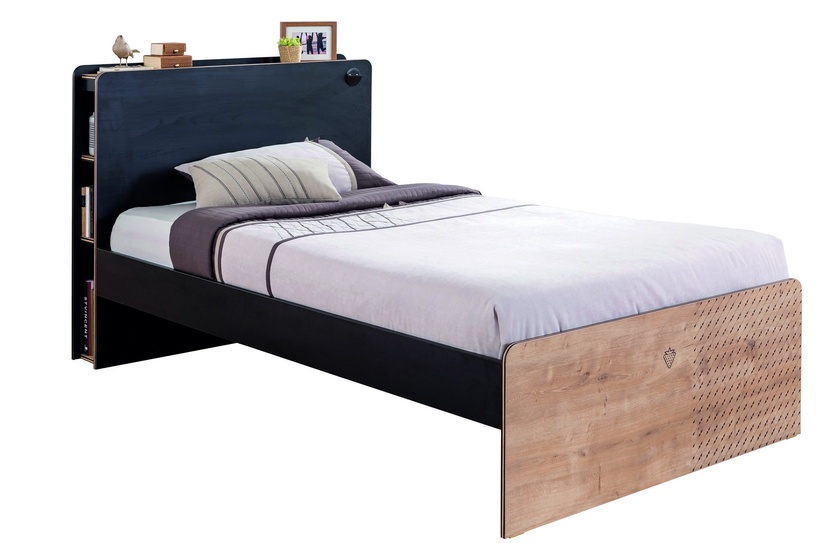 Кровать одноместная Kalune Design 813CLK1202, черный, 221 x 123 см