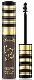 Uzacu tuša Eveline Brow & Go!, 6 ml, tumši brūns