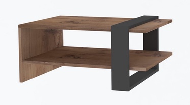 Журнальный столик Kalune Design Ova, коричневый/антрацитовый, 80 см x 55 см x 35 см