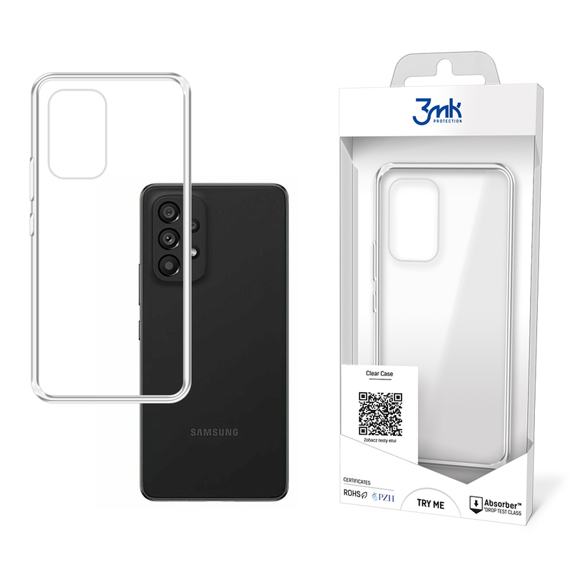 Telefona vāciņš 3MK Clear Case for Samsung Galaxy A53 5G, Samsung Galaxy A53 5G, caurspīdīga