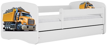 Vaikiška lova viengulė Kocot Kids Babydreams Truck, balta, 140 x 70 cm
