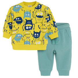 Kostiumas su pašiltinimu, berniukams/kūdikiams Cool Club Cute Little Monsters CCB2503343-00, geltona/žalia, 74 cm
