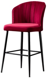 Bāra krēsls Kalune Design Rubi 107BCK1155, melna/bordo, 42 cm x 52 cm x 97 cm, 2 gab.