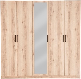 Гардероб Kalune Design Mabel 201 125GLN1210, ореховый, 58 см x 215 см x 210 см, с зеркалом