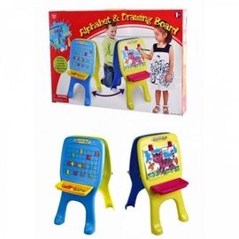 Abėcėlės ir piešimo lenta PlayGo Alphabet & Drawing Board 7375 4050101-0981, 51 cm, mėlyna/geltona