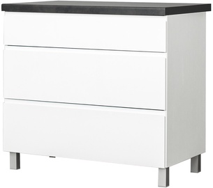 Нижний кухонный шкаф Bodzio Kampara KKA90DS-BI/L/BI, белый, 600 мм x 900 мм x 860 мм