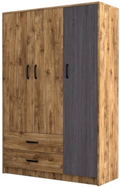 Riidekapp Kalune Design Grande 3502, hall/pähklipuu, 120 cm x 48 cm x 181.8 cm