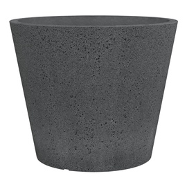 Puķu pods Scheurich Stony Black 58830, plastmasa, Ø 29 cm, tumši pelēka