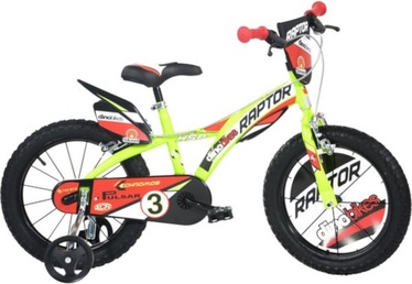 Детский велосипед Dino Bikes Raptor, красный/желтый, 11" (27 cm), 16″
