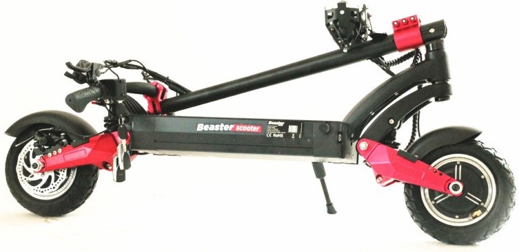 Электрический самокат Beaster Scooter BS65, черный/красный
