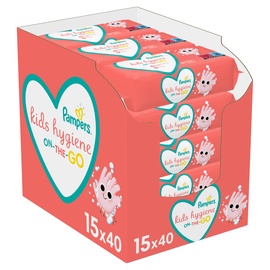 Mitrās salvetes Pampers Kids Hygiene, 15 iepakojumi, 600 gab.
