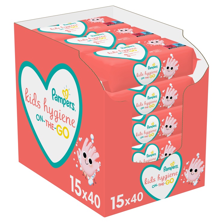 Влажные Cалфетки Pampers Kids Hygiene, 15 упаковок, 600 шт.