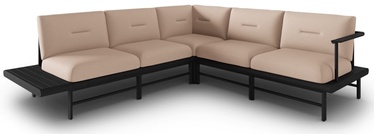 Kampinė lauko sofa Calme Jardin Hawai 5 Seats, smėlio, kairinė, 245 cm x 230 cm x 74 cm