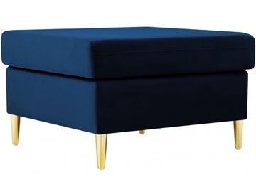 Пуф Micadoni Home Moghan Velvet, синий/золотой, 70 см x 70 см x 45 см