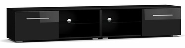 ТВ стол Vivaldi Meble Moon Double, черный, 2000 мм x 400 мм x 360 мм