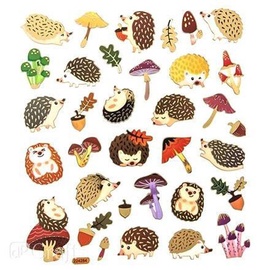 Наклейки DallPrint Hedgehogs, 34 шт.