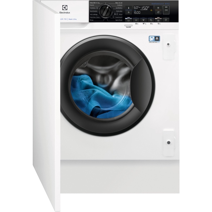 Įmontuojama skalbimo mašina Electrolux 700 serija „DualCare“ EW7W368SI, 8 kg, balta
