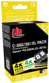 Printera kasetne Uprint 560/561XL 22 ml (Bk) + 18 ml (Cl) PG-560XL/CL-561XL, melna/dzeltena/ciāna (cyan)/fuksīna (magenta), 22 ml