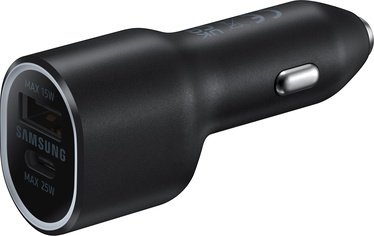 Автомобильное зарядное устройство Samsung EP-L4020NBE, USB-C/USB-A, черный, 40 Вт
