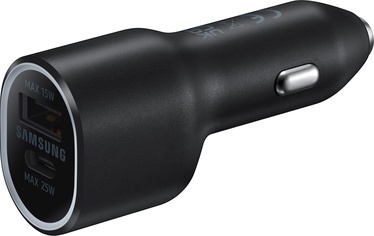 Зарядное устройство Samsung, USB-C/USB-A, черный, 40 Вт